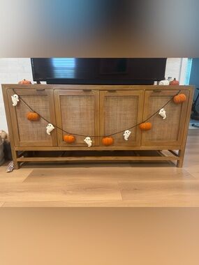 Halloween Pumpkin & Ghost Garland – Orange 6.5 ft For Mantel Halloween Decor